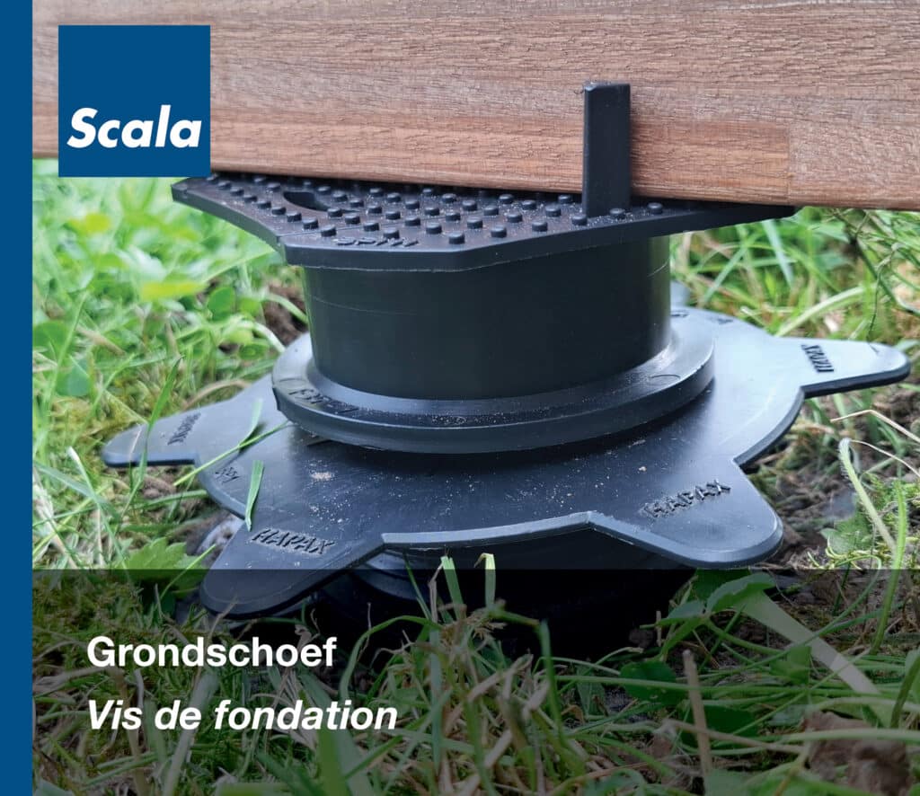 Tegels: Grondschroef / Dalles : Vis de fondation