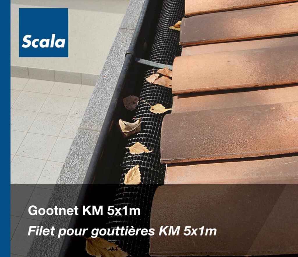 Regenwaterafvoer: Gootnet KM 5x1m / Évacuation d'eau pluviale : Filet pour gouttières KM 5x1m
