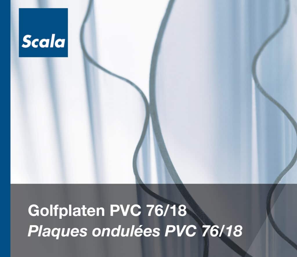 Plaatmateriaal: Golfplaten PVC 76/18 / Plaques : Plaques ondulées PVC 76/18