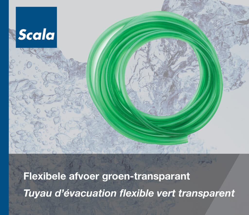 Technische slangen: Flexibele afvoer groen-transparant / Tuyaux techniques : Tuyaux d'évacuation flexible vert transparent
